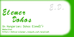 elemer dohos business card